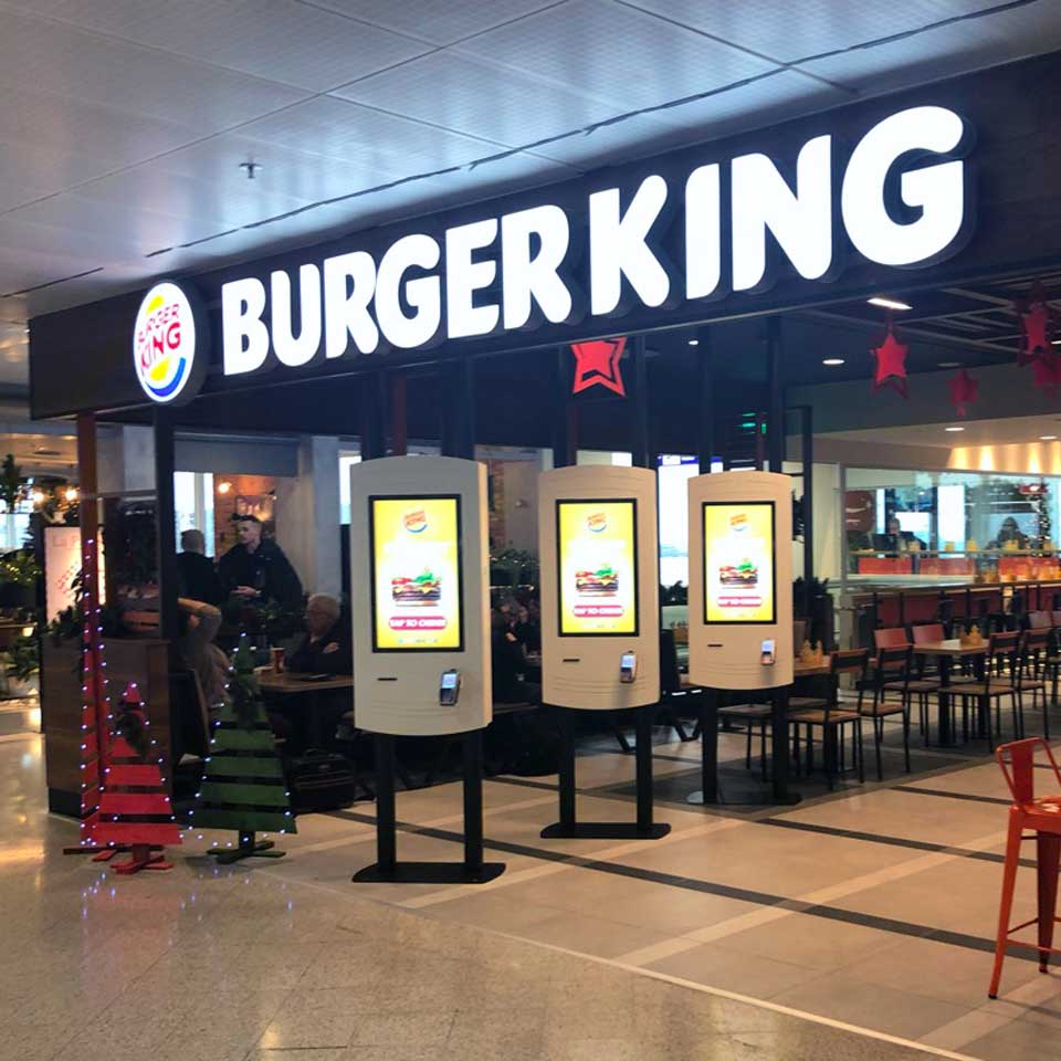 Quiosques self-service de checkout para a Burger King