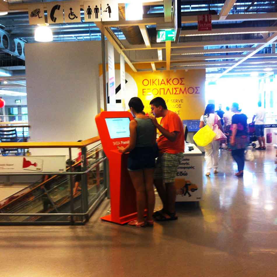 Quiosques interactivos para registo de clientes IKEA no Chipre by PARTTEAM & OEMKIOSKS